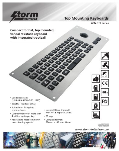 Top Mounting Keyboards 2212-T/B Series