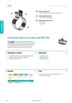 Exhaust pipe clamps in accordance with DIN 71555