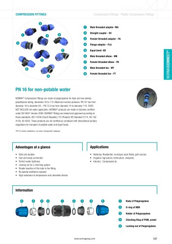 PN 16 for non-potable water