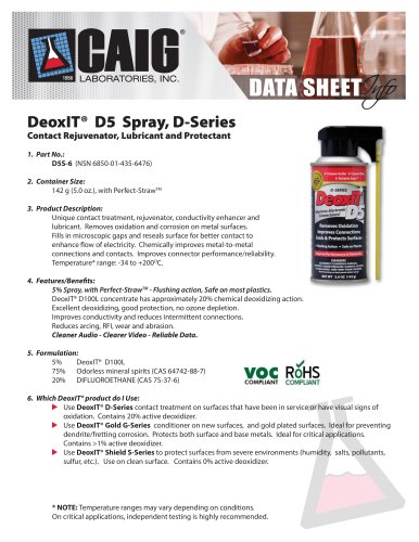 DeoxIT® D5 Spray, D-Series