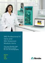 940 Professional IC Vario / 942 Extension Module Vario – Modular complete system for ion chromatography
