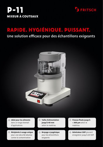 Mixeur &agrave; couteaux P-11 - fiche de mod&egrave;le