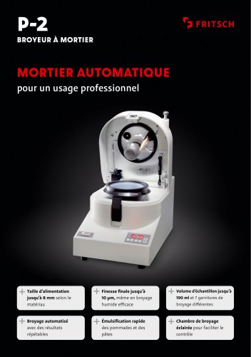 P-2 Broyeur à mortier - fiche de modèle 