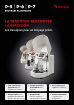 P-5, P-6, P-7 Broyeurs planétaires - fiche de modèle
