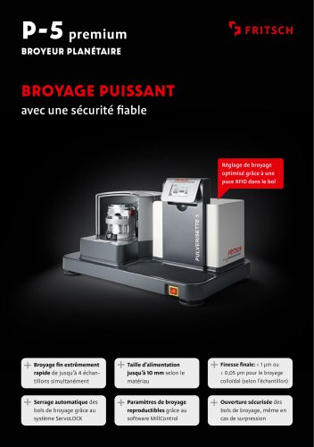 P-5 premium Broyeur plan&eacute;taire - fiche de mod&egrave;le