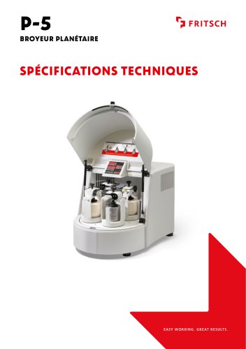 Sp&eacute;cifications techniques P-5