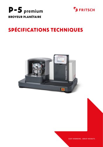 Sp&eacute;cifications techniques P-5 premium