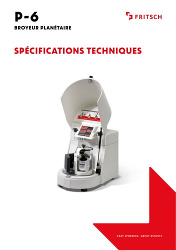 Sp&eacute;cifications techniques P-6