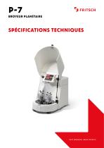 Spécifications techniques P-7