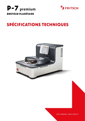 Sp&eacute;cifications techniques P-7 premium
