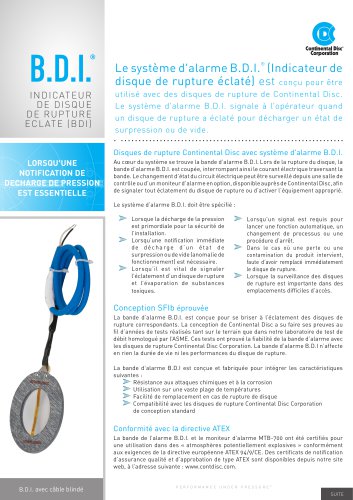 Indicateur de  disque de rupture éclaté