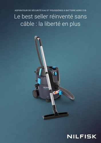 ASPIRATEUR DE SÉCURITÉ EAU ET POUSSIÈRES À BATTERIE AERO 21B