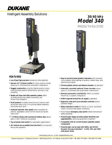 30/40 kHz Model 340 Press System