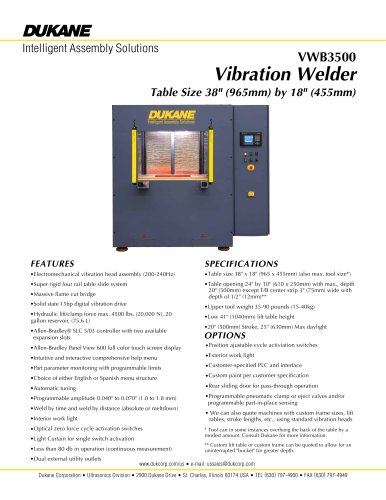 Model 3500 Vibration Welder