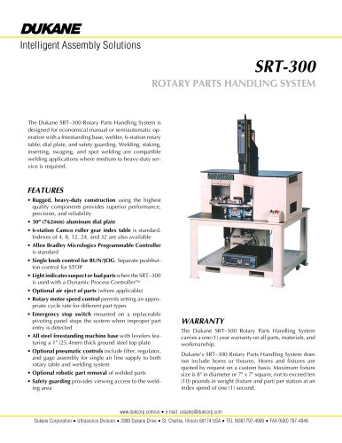 SRT-300 ROTARY PARTS HANDLING SYSTEM