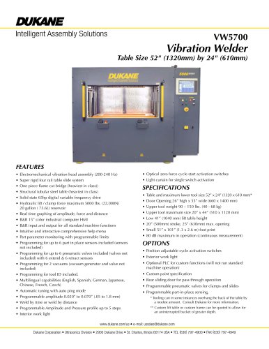 VW 5700 Vibration Welder