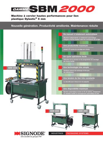 SBM 2000 Machine à cercler hautes performances