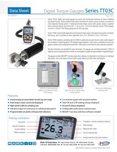 Digital Torque Gauges Series TT03C