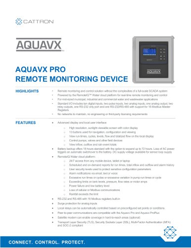 Aquavx Pro Datasheet