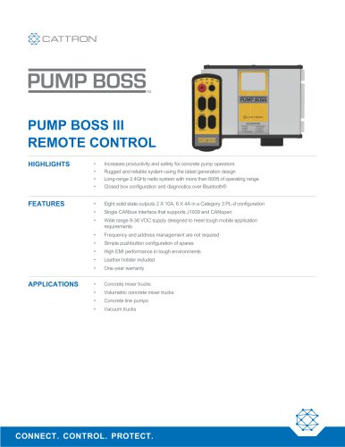 Pump Boss Datasheet