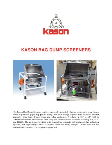 KASON BAG DUMP SCREENERS