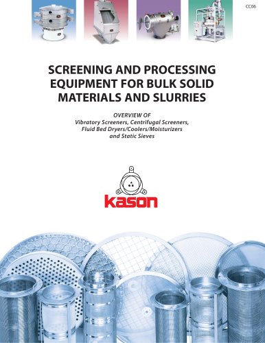 SCREENING AND PROCESSING EQUIPMENT FOR BULK SOLID MATERIALS AND SLURRIES