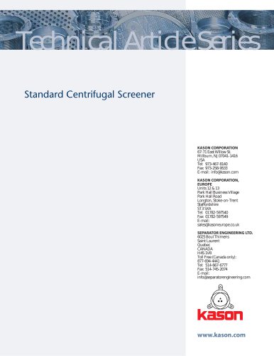 Standard Centrifugal Screener