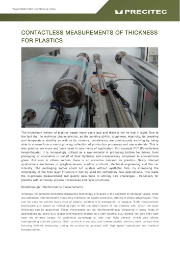 Plastics: Thickness Measurements