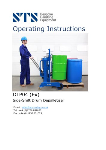 Drum / Barrel Mover (Side-Shift) - Operation Manual