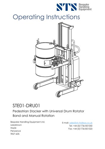 Universal Drum Rotator (Electric)- Operation Manual