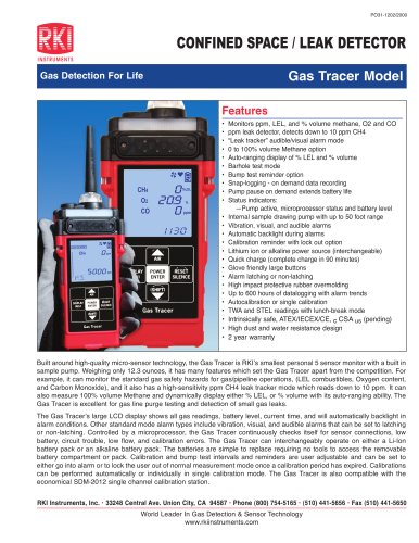 Confined Space - Leak Detector