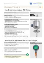 TFP-47, -57, -67, -167 Sonde de température Tri-Clamp - 1