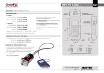 HPC40 Series Pressure Calibrator Datasheet bar