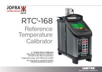 RTCt 168 Temperature Calibrator Datasheet