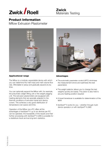 Mflow Extrusion Plastometers