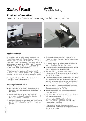 notch vision: Device for measuring notch impact specimen