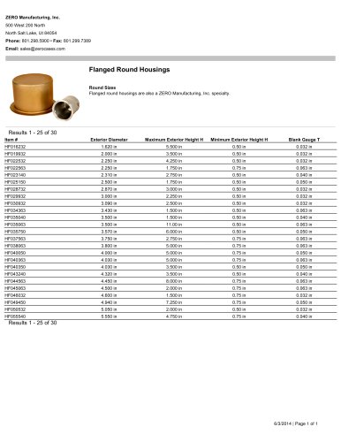 Flanged Round Housings