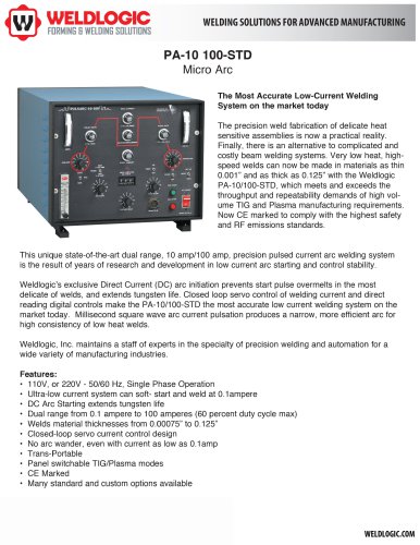 Model PA-10/100-STD Micro Arc