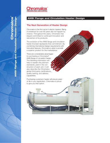 ANSI Flange and Circulation Heater Design Product Data Sheet