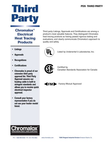 Third Party - Electric Heat Tracing Products