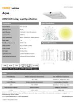 Aqua 200W LED Canopy Light Specification