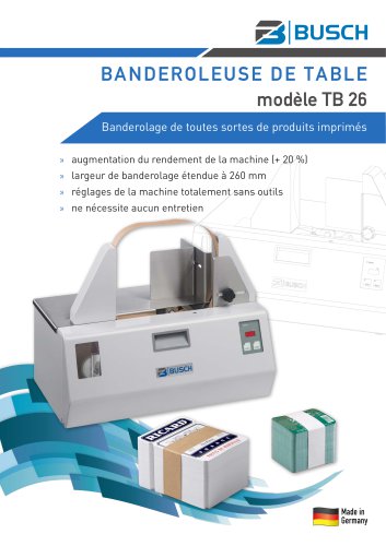 Banderoleuse de Table BUSCH - mod&egrave;le TB 26