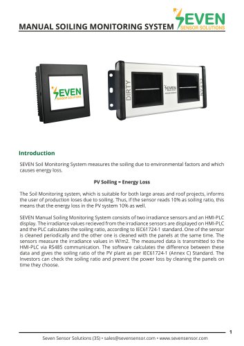 Manual Soiling Sensor with HMI (3S-SMS-MB-HMI)