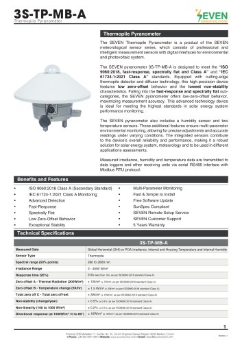Thermopile Pyranometer (3S-TP-MB-A)