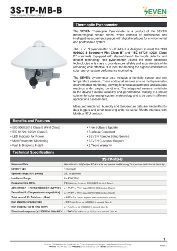 Thermopile Pyranometer (3S-TP-MB-B)