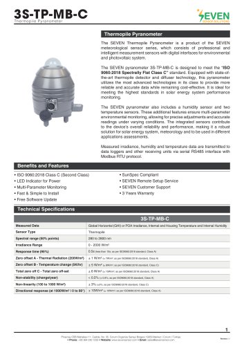 Thermopile Pyranometer (3S-TP-MB-C)