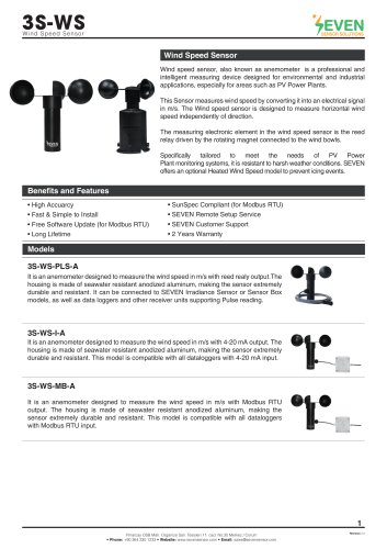 Wind Speed Sensor (3S-WS)