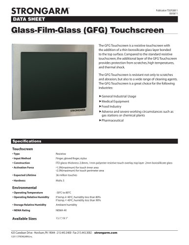 Glass-Film-Glass (GFG) Touchscreen