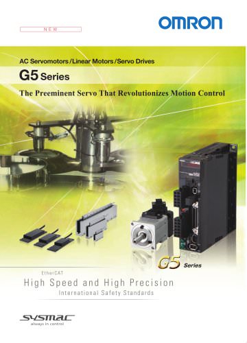 G5-series AC Servomotors/Servo Drives with General-purpose Pulse Train or Analog Inputs