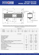 TDS - Water heater model RA 1200 - RA 3000